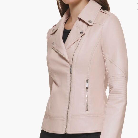 Womens Guess Faux Leather Motorcycle
Jacket size L - Picture 5 of 14